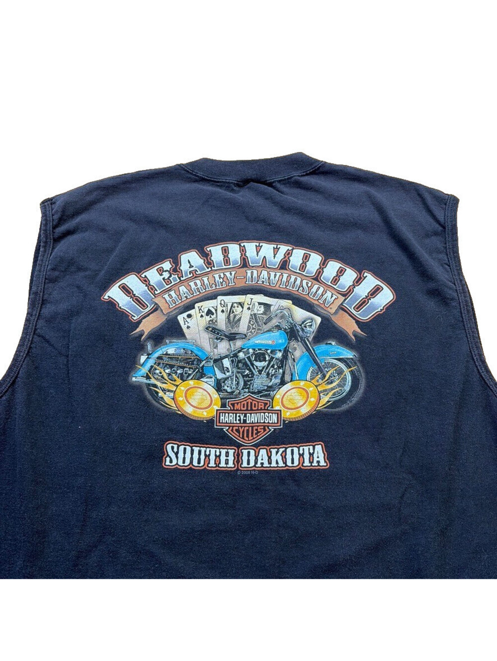 Y2K Harley Davidson Sleeveless Tank Deadwood South Dakota XL